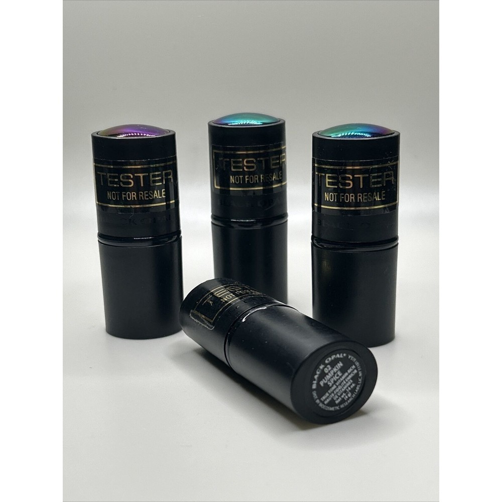 Set of 6 BLACK OPAL Lipsticks Pumpkin Spice TESTERS Vitamin Rich BLK/OPL
